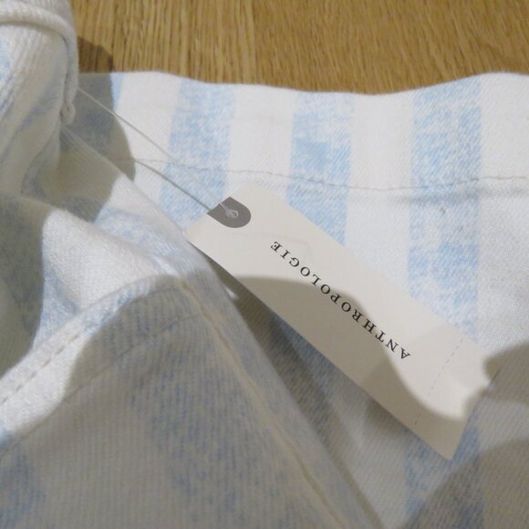 ANTHROPOLOGIE MAEVE Printed Bermuda Shorts in Washed Blue Stripe Preppy 25 NWT - Picture 11 of 11